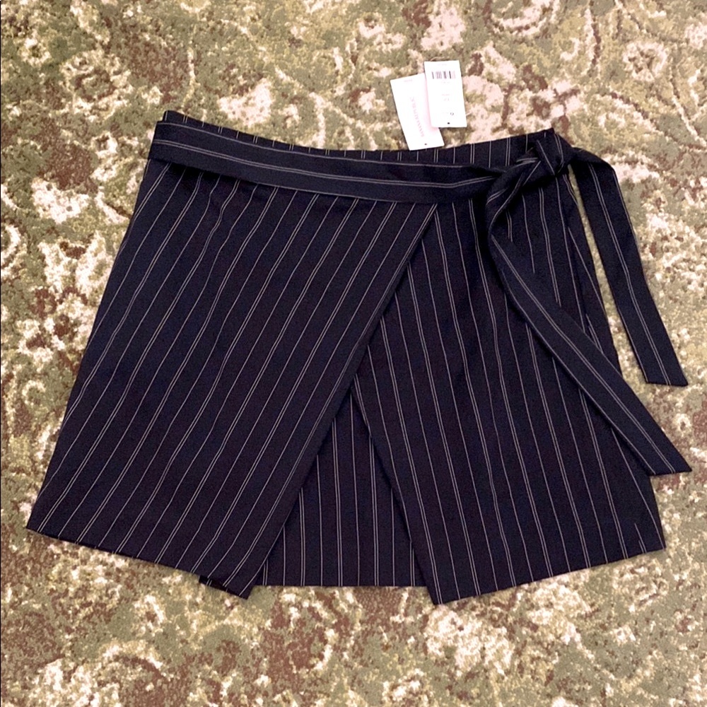 Banana Republic Navy Pinstripe Skirt